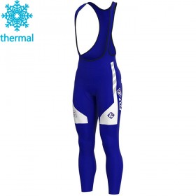 Fietsbroek Lang met Bretels 2020 Groupama-FDJ N001 Winter Thermal Fleece